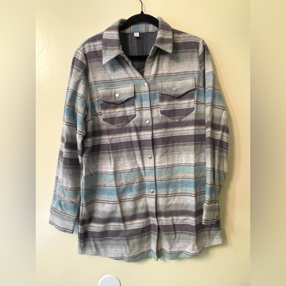 Western Boho Pearl Snap Jacket
